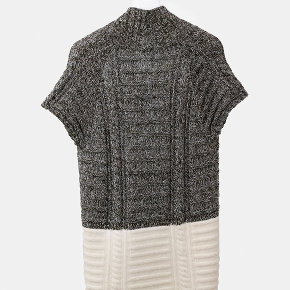 Burberry Brit Colour Block Grey and Cream Knit Tunic - Picture 2 of 13